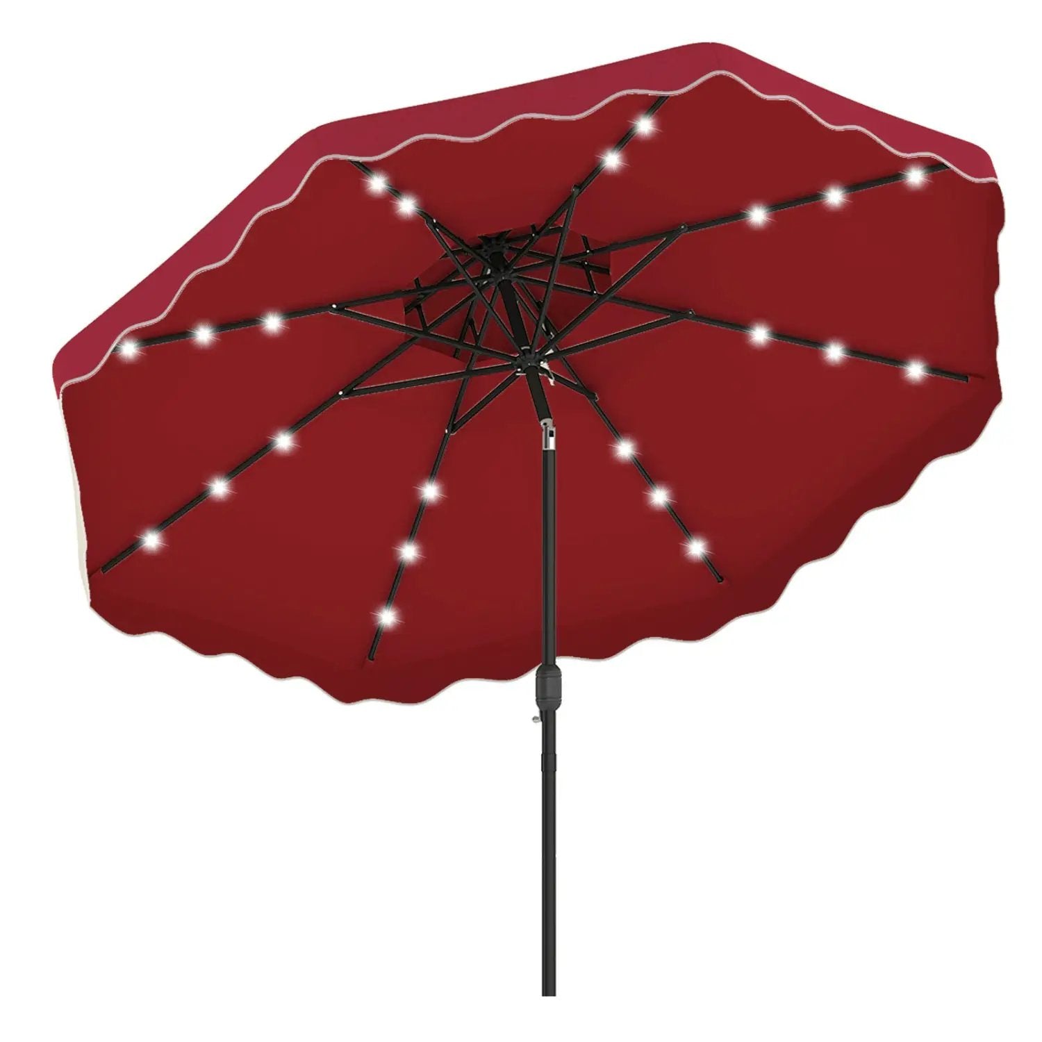 10 FT Solar LED Patio Umbrella for Deck and Pool by DirectDeals