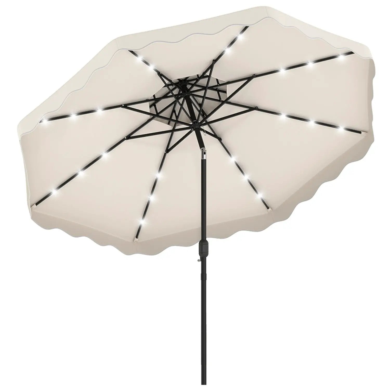 10 FT Solar LED Patio Umbrella for Deck and Pool by DirectDeals