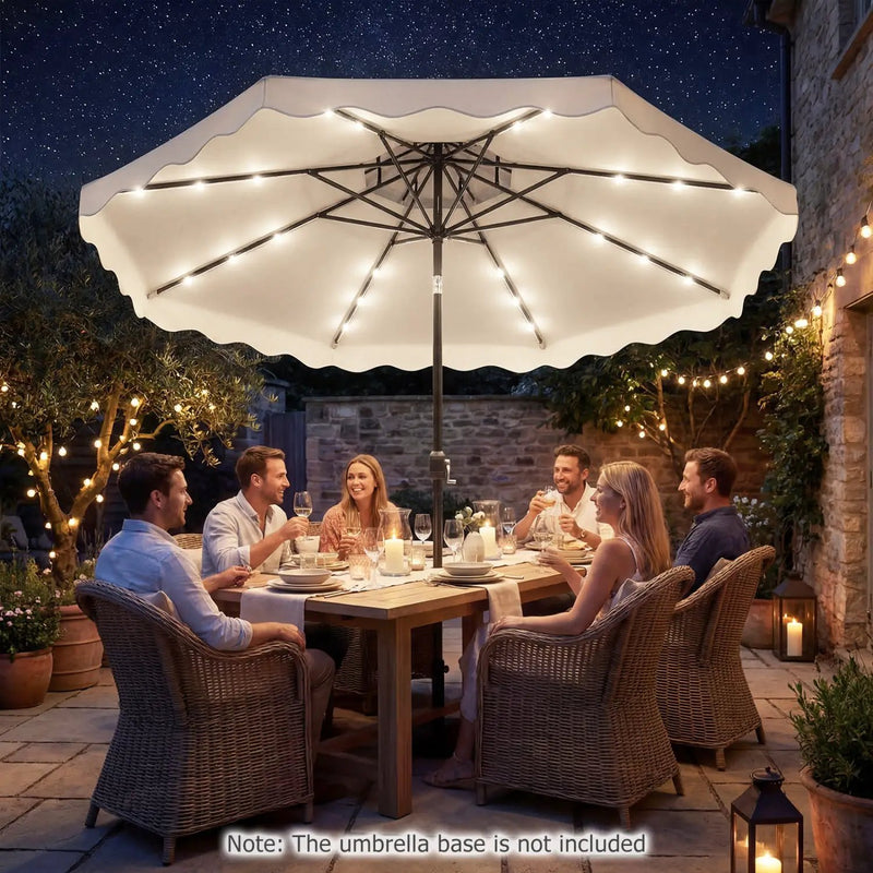 10 FT Solar LED Patio Umbrella for Deck and Pool by DirectDeals