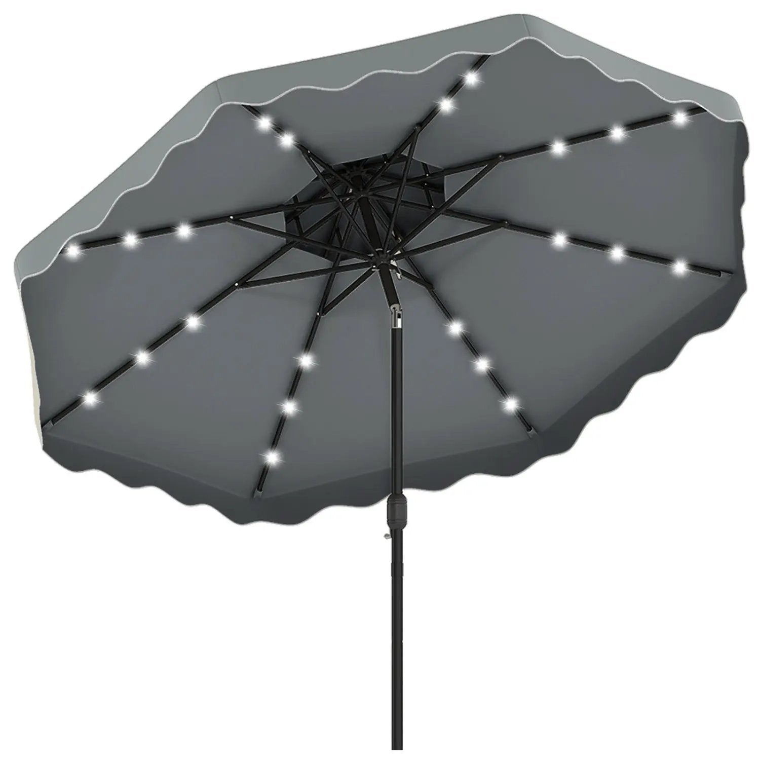 10 FT Solar LED Patio Umbrella for Deck and Pool by DirectDeals