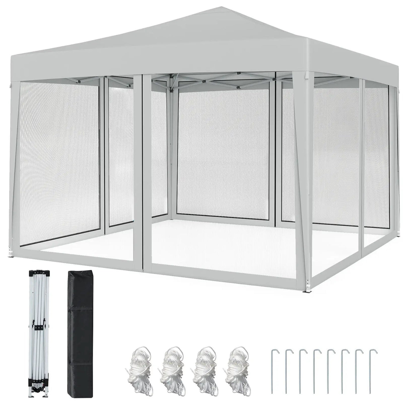 10 FT x 10 FT Pop-Up Canopy Tent Easy Setup Instant Folding Shelter with Mesh Netting by DirectDeals
