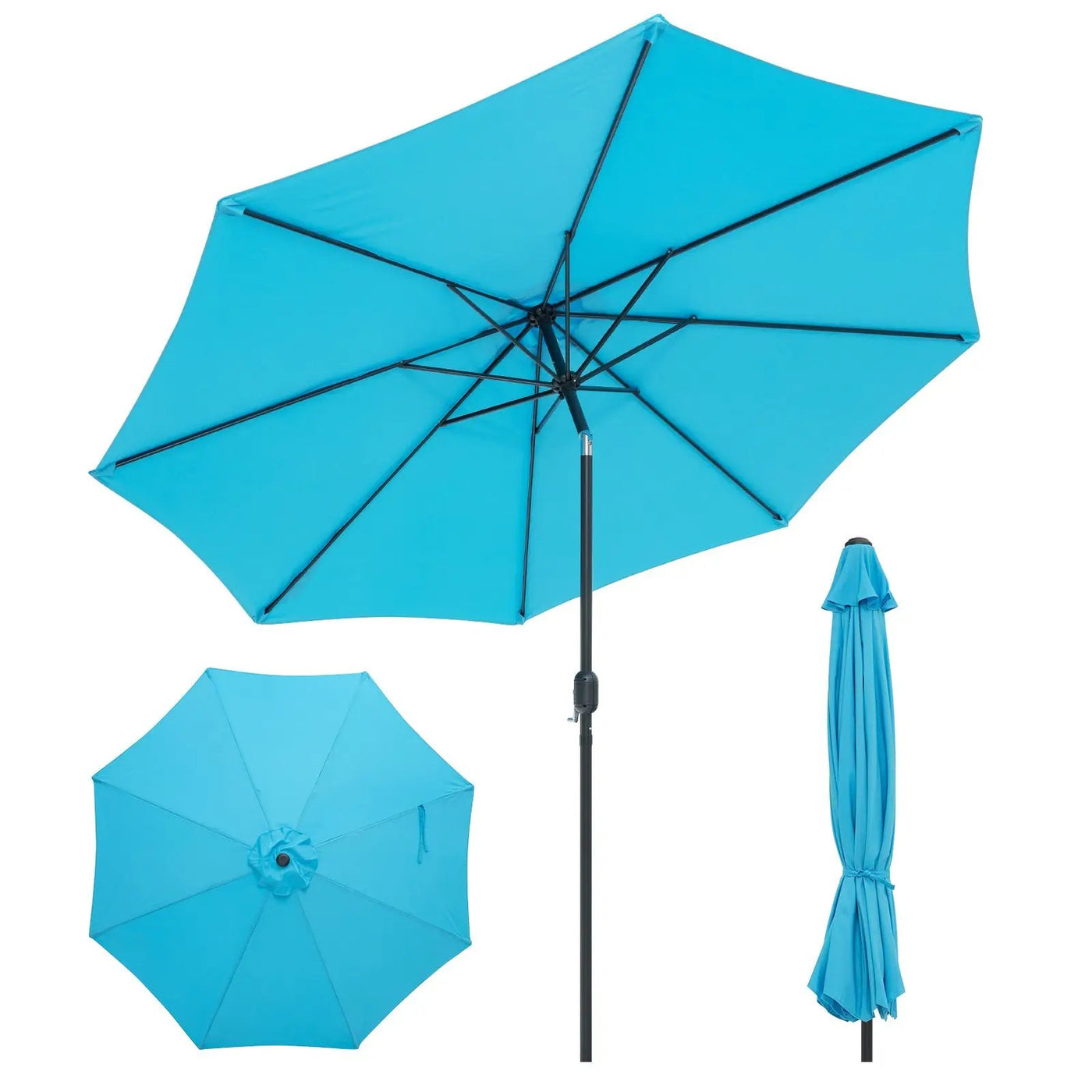 10 Feet Outdoor Patio Umbrella with Tilt Adjustment and Crank by DirectDeals