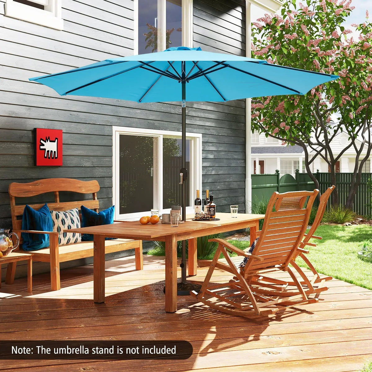 10 Feet Outdoor Patio Umbrella with Tilt Adjustment and Crank by DirectDeals