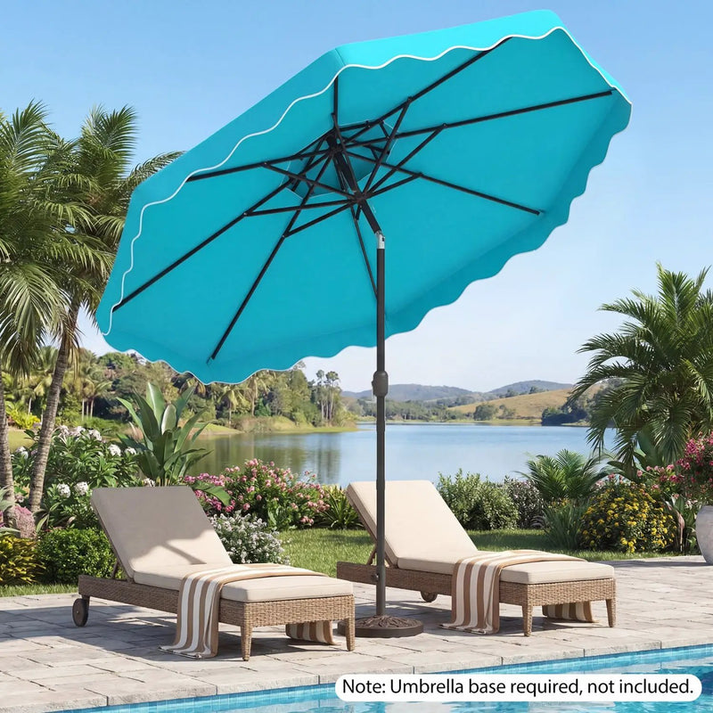 10 Ft Patio Umbrella with Push Button Tilt and Crank by DirectDeals