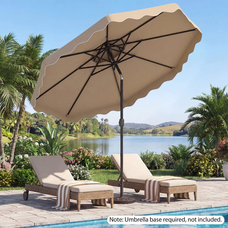 10 Ft Patio Umbrella with Push Button Tilt and Crank by DirectDeals