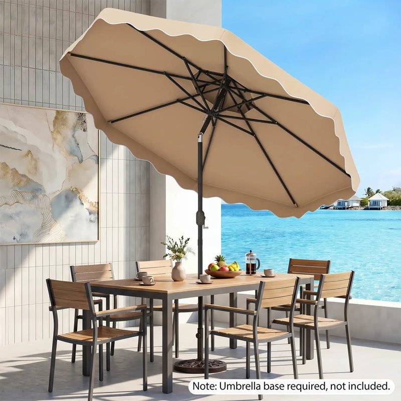 10 Ft Patio Umbrella with Push Button Tilt and Crank by DirectDeals