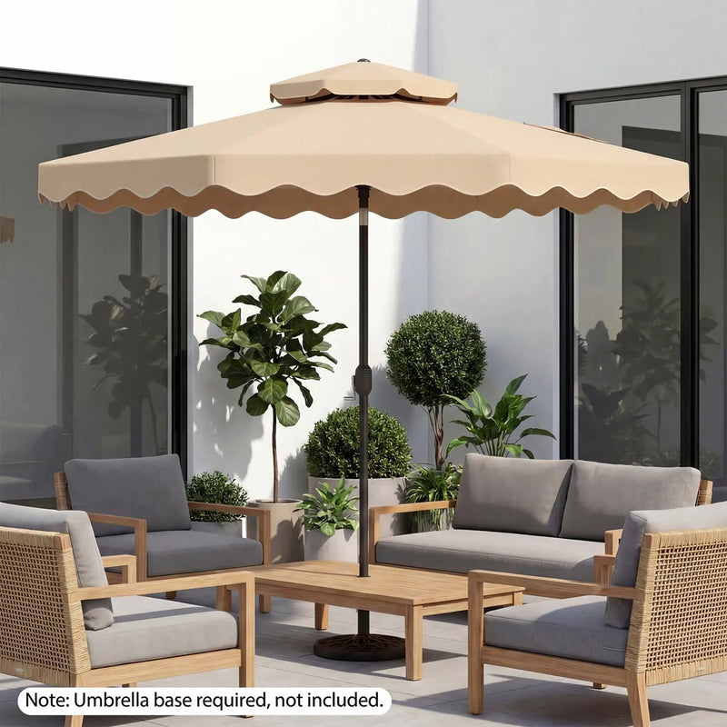10 Ft Patio Umbrella with Push Button Tilt and Crank by DirectDeals