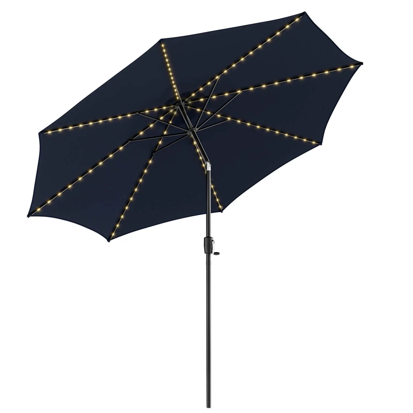 10 Feet Patio Umbrella with 112 Solar Lights and Crank Handle by DirectDeals