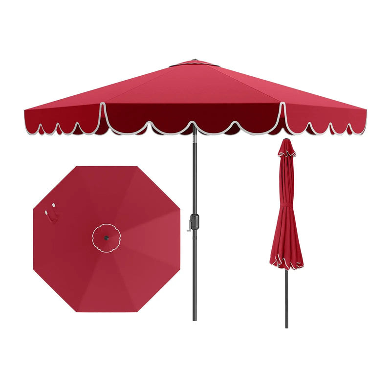 10 Feet Patio Umbrella Outdoor Market Umbrella with Crank Tilt Adjustment by DirectDeals