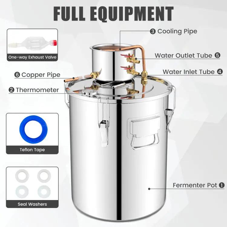 10 Gal 40 L Water Alcohol Distiller with 2 Stainless Steel Pots by DirectDeals