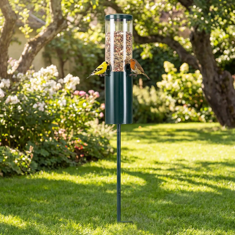 10 LBS Large Capacity Squirrel Proof Bird Feeder with Pole Mount and Baffle by DirectDeals