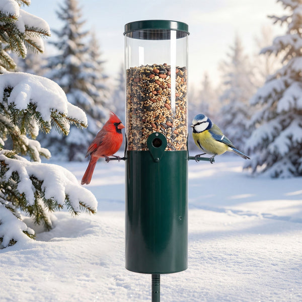 10 LBS Large Capacity Squirrel Proof Bird Feeder with Pole Mount and Baffle, photo 2 of 8