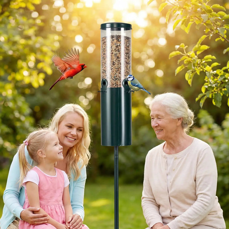 10 LBS Large Capacity Squirrel Proof Bird Feeder with Pole Mount and Baffle by DirectDeals