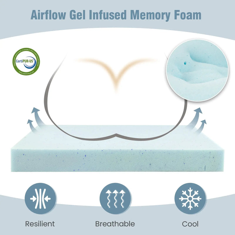 10 Pack Seat Cushions Gel Memory Foam for Back by DirectDeals
