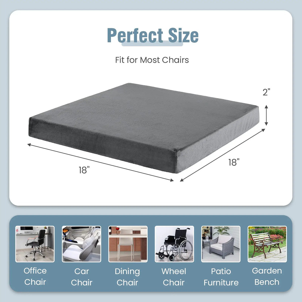 10 Pack Seat Cushions Gel Memory Foam for Back by DirectDeals