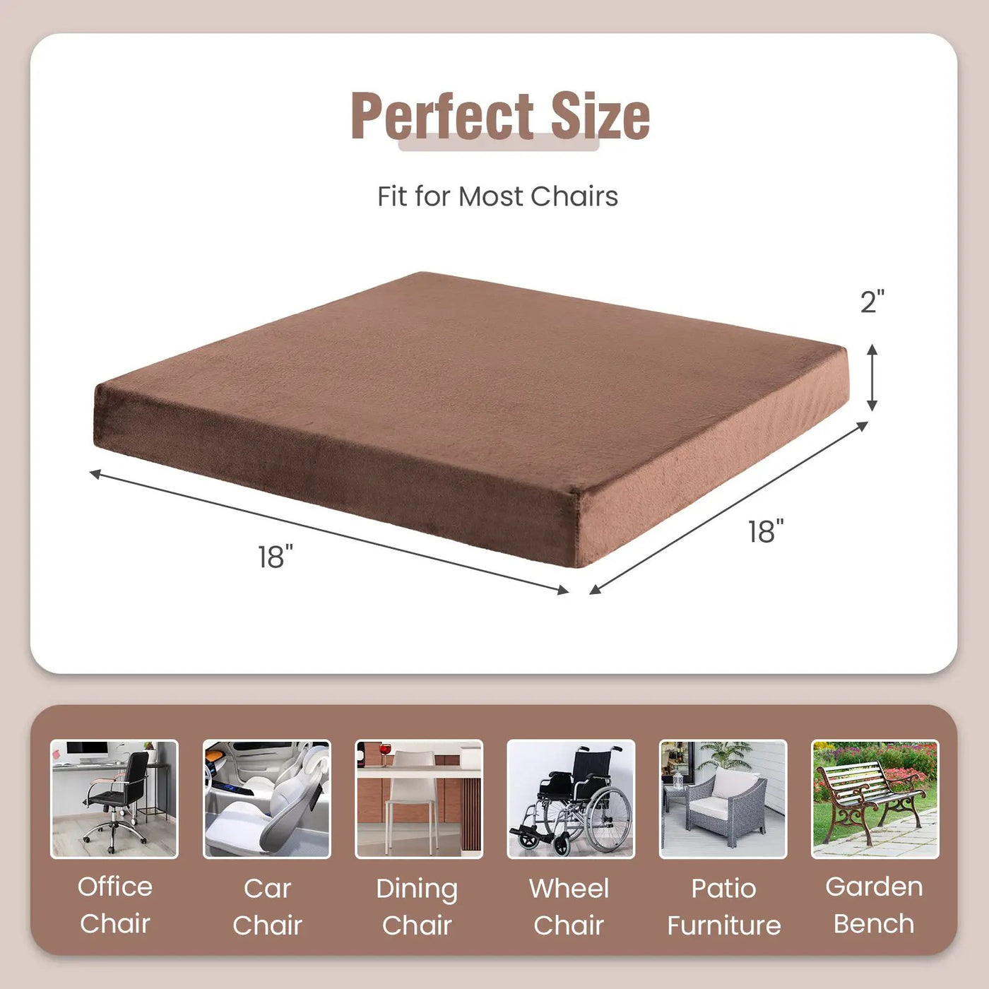 10 Pack Seat Cushions Gel Memory Foam for Back by DirectDeals