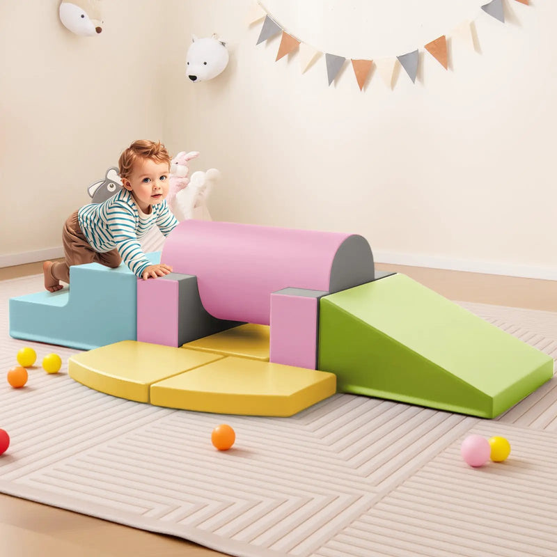 10-Piece Foam Climbing Toys for Toddlers Soft Foam PU Leather Building Blocks by DirectDeals