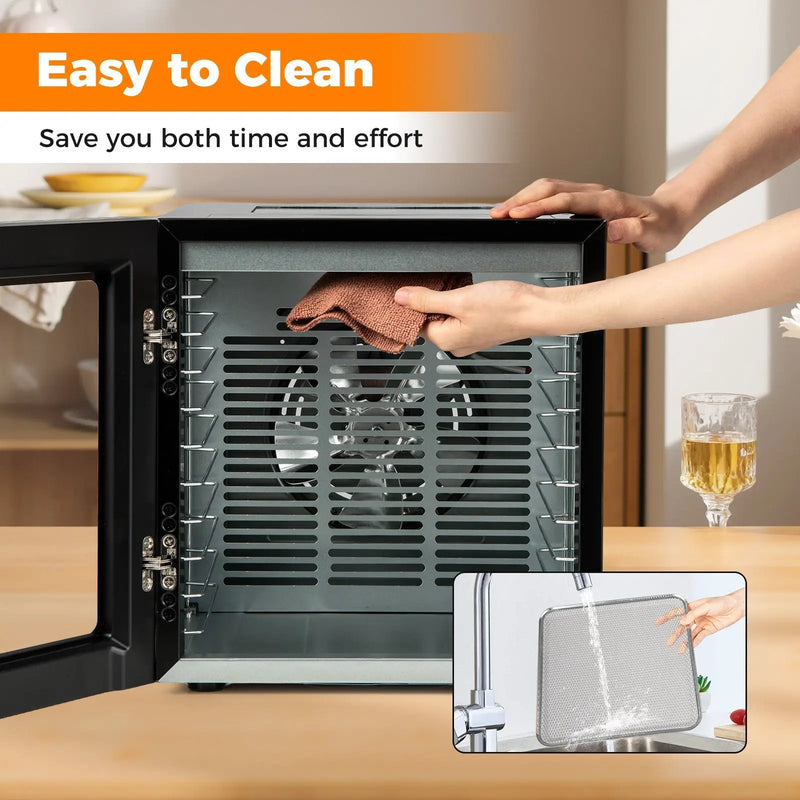10 Stainless Steel Trays Dryer with 10 Presets-Black by DirectDeals