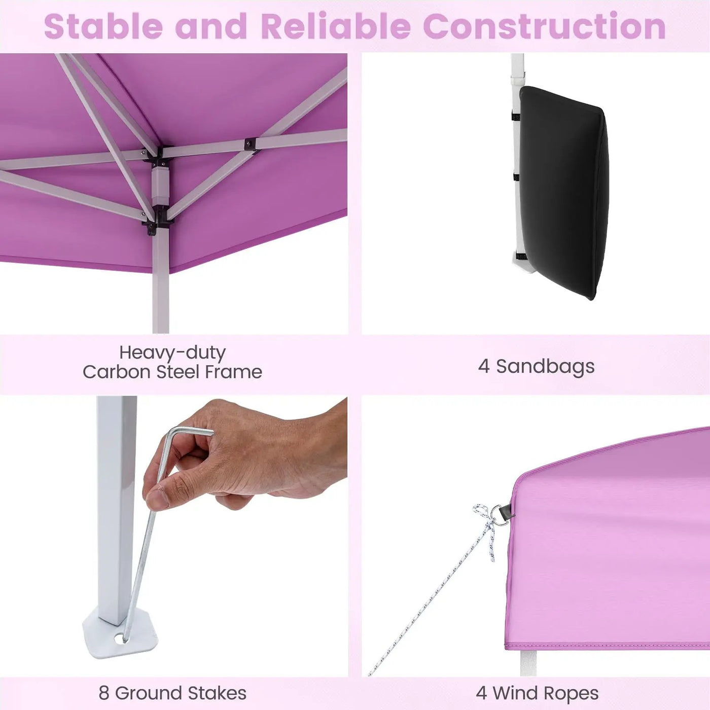 10 X 10 FT Pop up Canopy Tent Outdoor Patio Commercial Sunshade Shelter with 4 Sidewalls by DirectDeals