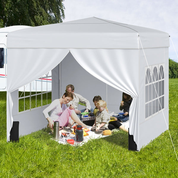 10 X 10 FT Pop up Canopy Tent Outdoor Patio Commercial Sunshade Shelter with 4 Sidewalls, photo 2 of 24