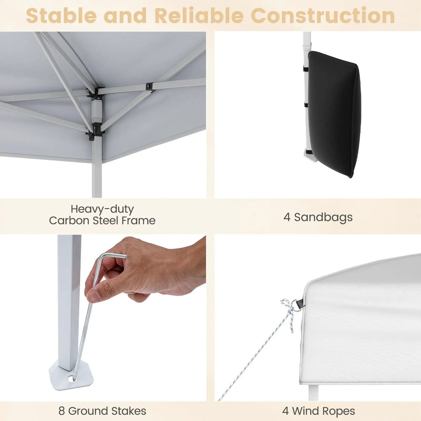 10 X 10 FT Pop up Canopy Tent Outdoor Patio Commercial Sunshade Shelter with 4 Sidewalls by DirectDeals