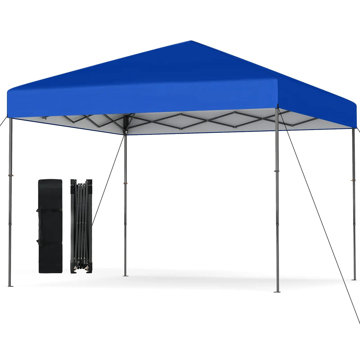 10 X 10 Feet Pop up Canopy Tent with Portable Carrying Bag and 8 Stakes by DirectDeals
