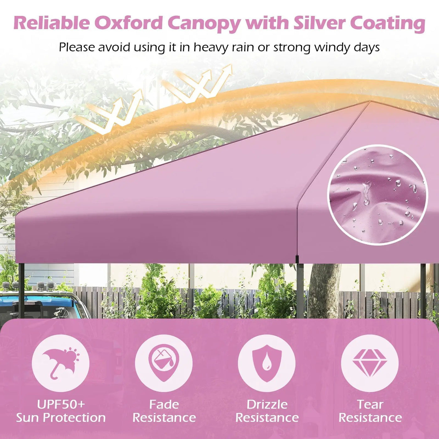 10 X 10 Feet Pop up Canopy Tent with Portable Carrying Bag and 8 Stakes by DirectDeals