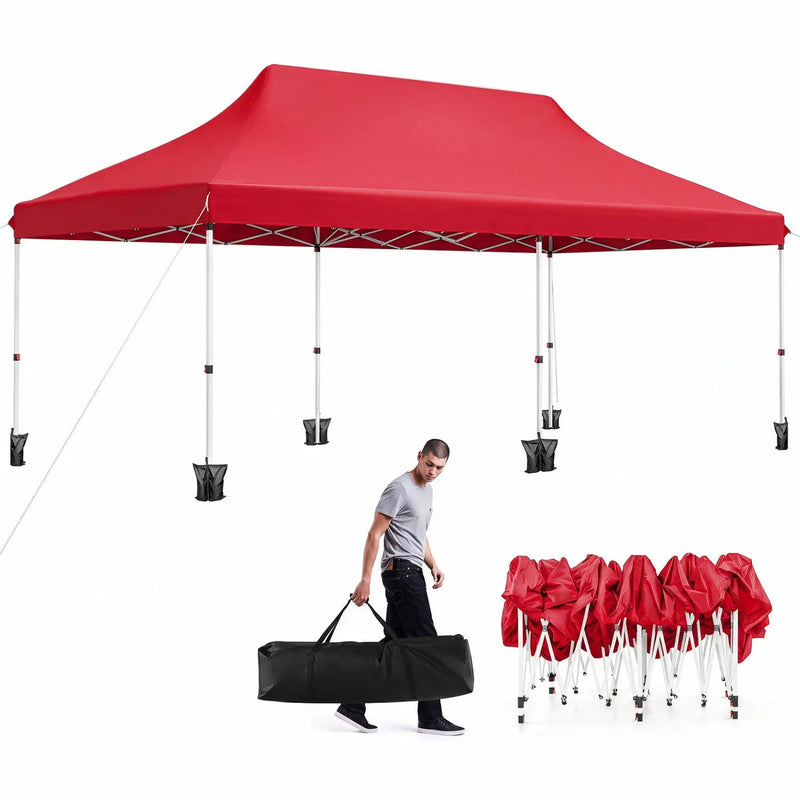 Pop Up Canopy Tent 10x20 FT with Carry Bag by DirectDeals