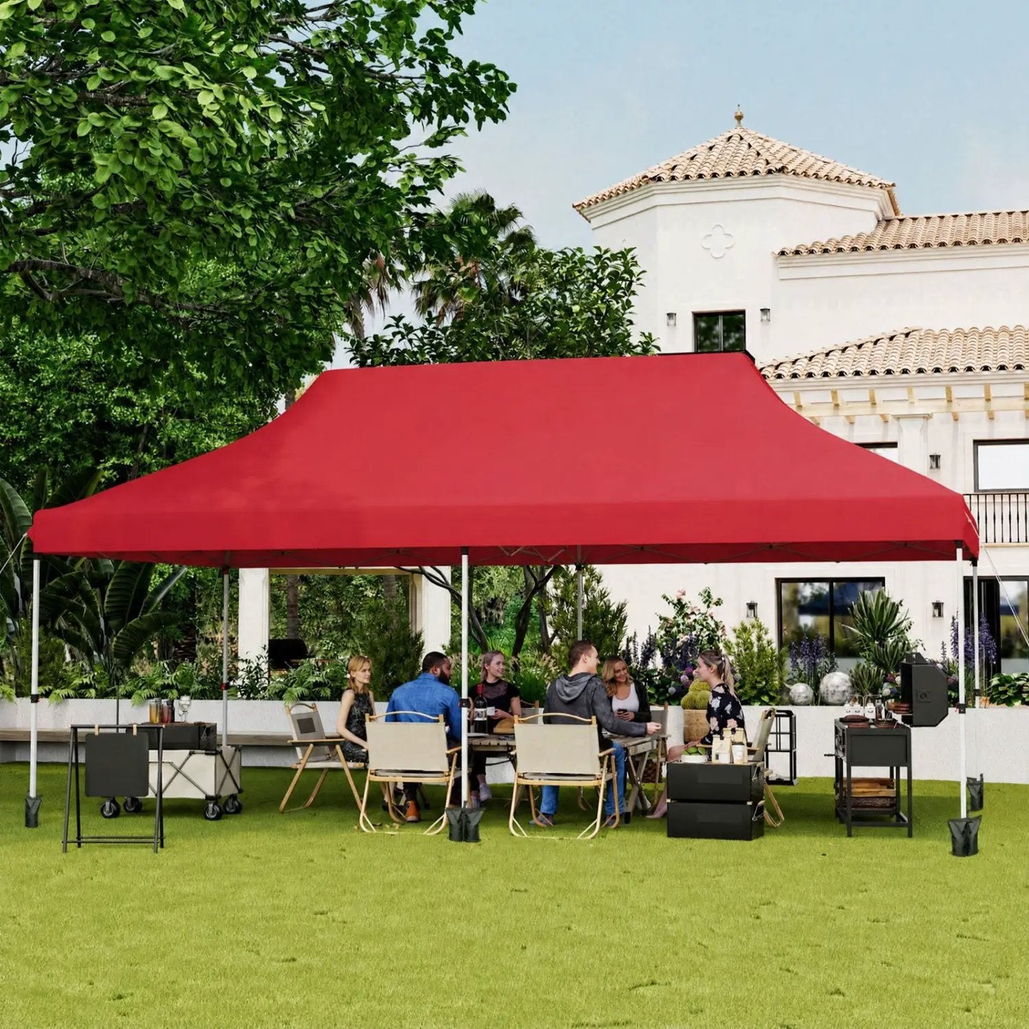 Pop Up Canopy Tent 10x20 FT with Carry Bag by DirectDeals