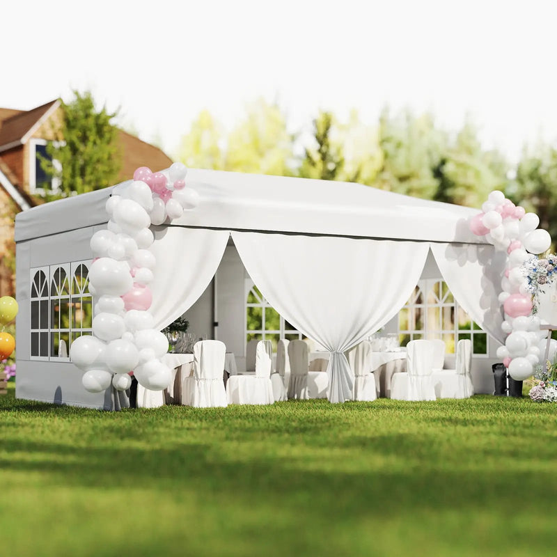 10 X 20 Feet Pop up Canopy Tent Instant Setup with 6 Sidewalls by DirectDeals
