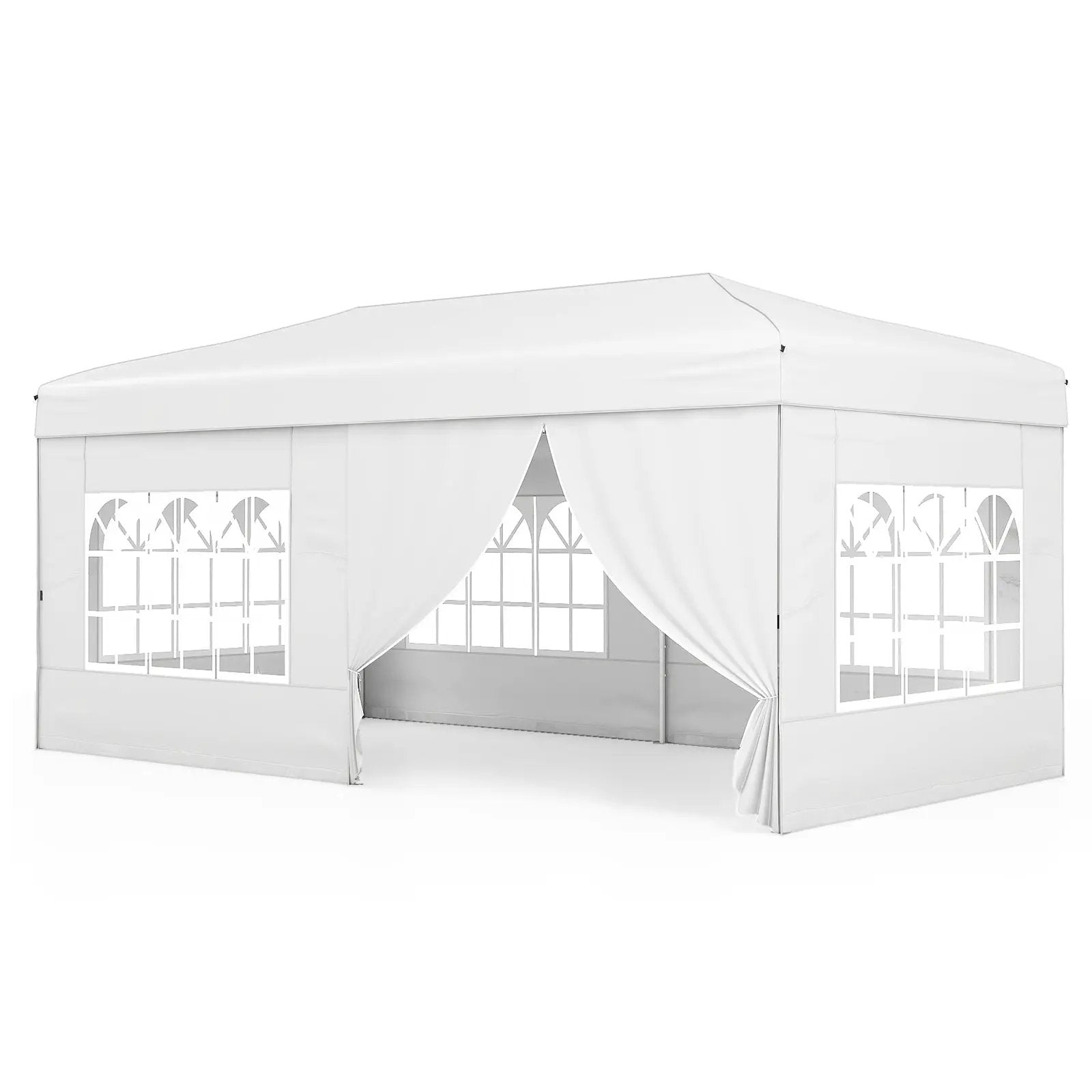 10 X 20 Feet Pop up Canopy Tent Instant Setup with 6 Sidewalls by DirectDeals