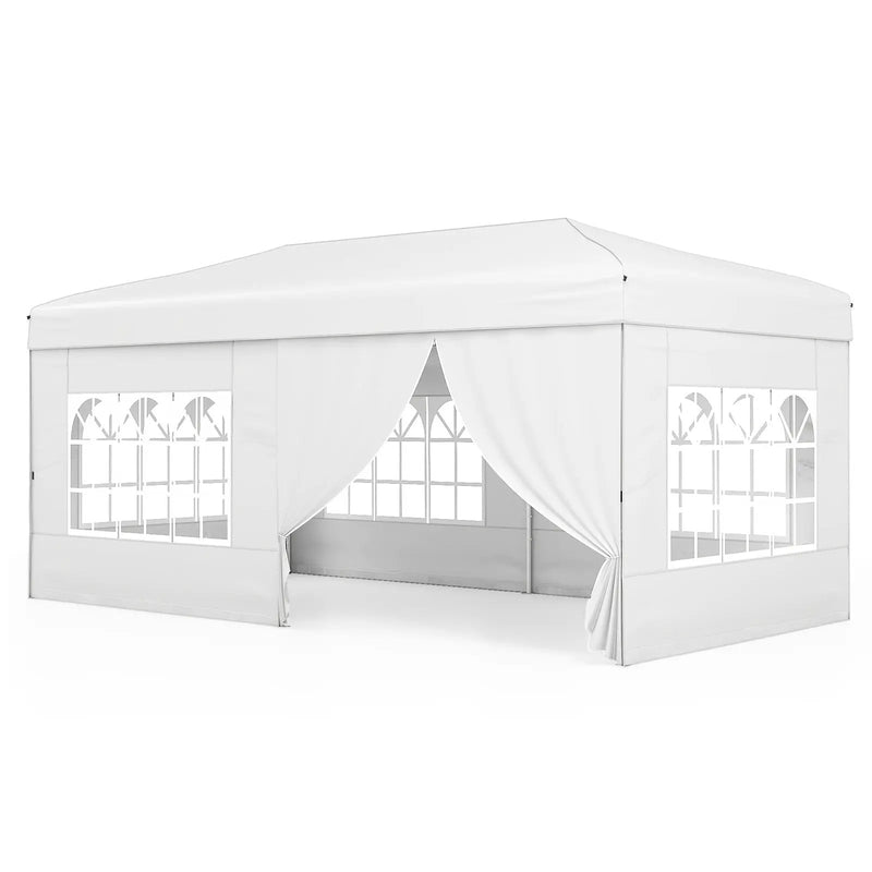 10 X 20 Feet Pop up Canopy Tent Instant Setup with 6 Sidewalls by DirectDeals