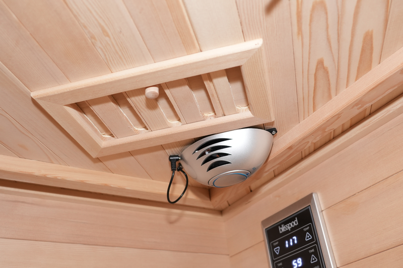 Blisspod I Vienna RED I All-In-One - Full Spectrum + Red Light Therapy I Indoor Corner Premium Sauna I 4-5 Person, photo 15 of 20