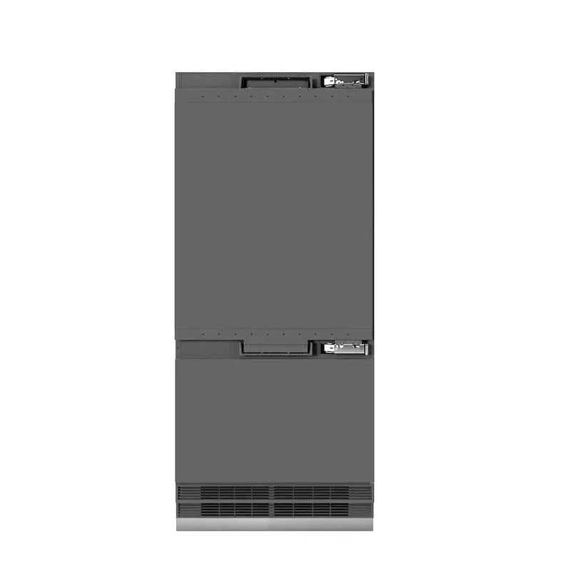 ZLINE 36" Panel Ready Built-In Bottom Freezer Refrigerator,Water Dispenser, Ice Maker,Graphite Gray GRBIT-36 by Farmhouse Kitchen and Bath