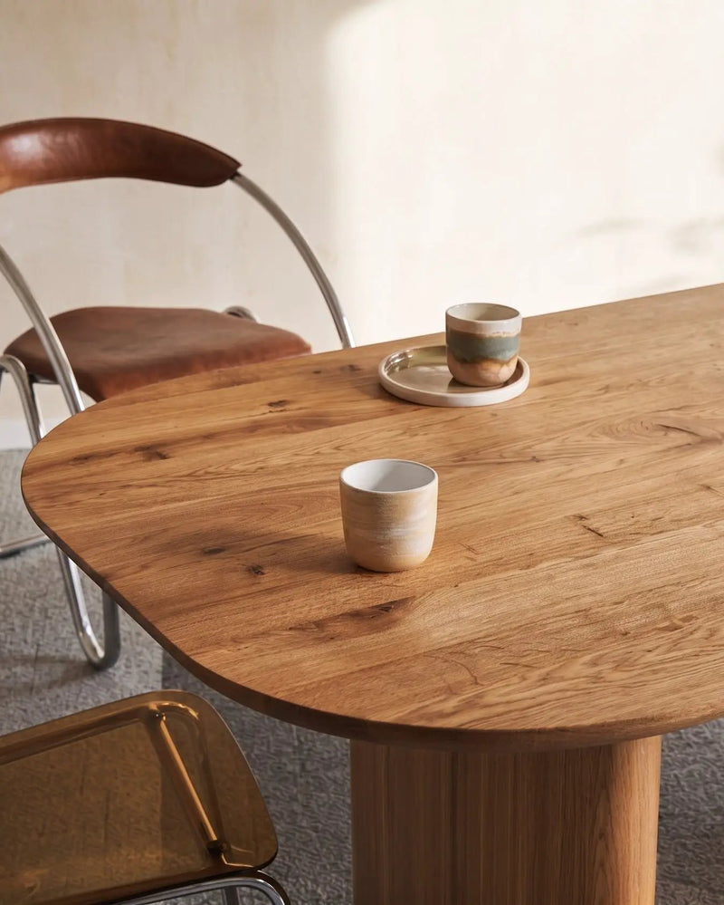 Oval Solid Wood Dining Table by Gizz