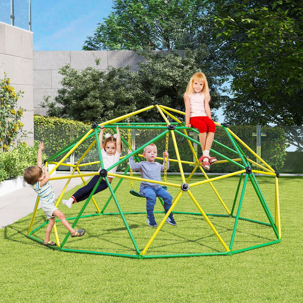 10 Feet Dome Climber with Swing and 800 Lbs Load Capacity, photo 2 of 10