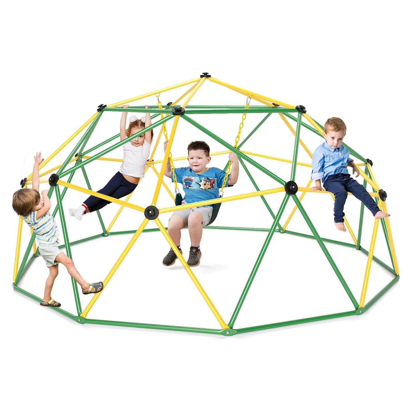 10 Feet Dome Climber with Swing and 800 Lbs Load Capacity by DirectDeals