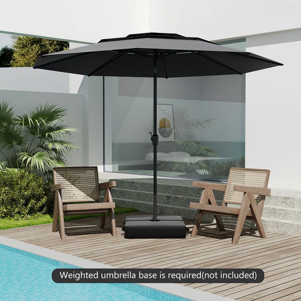 10 ft 3-tier Vented Patio Umbrella with Push Button Tilt, photo 2 of 13