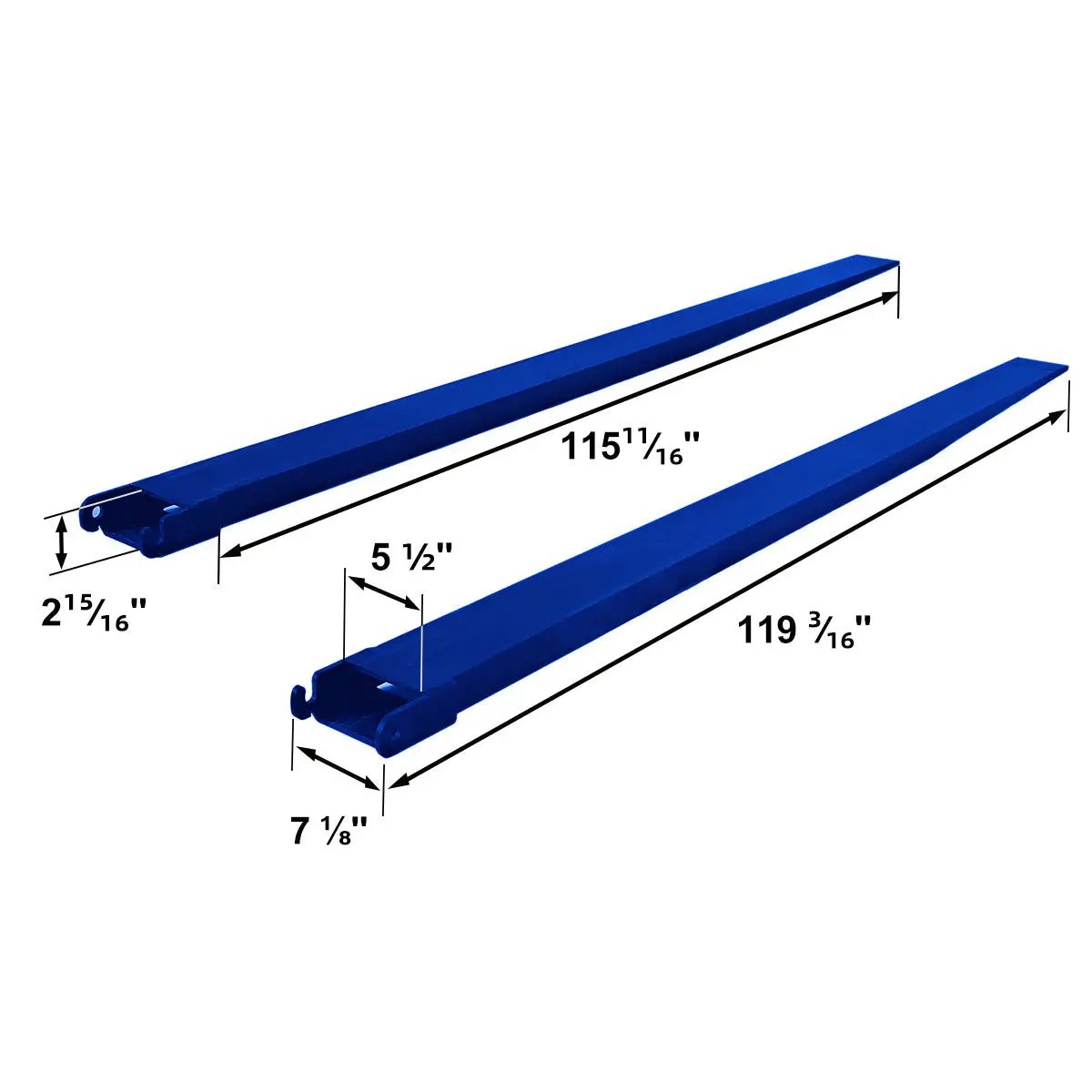 Greatbear 10ft Forklift Extensions 6” Wide Forks, 6600lbs Capacity (Pair) by Chery Industrial
