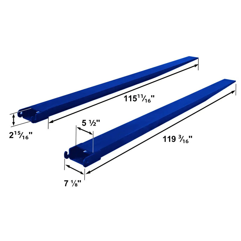 Greatbear 10ft Forklift Extensions 6” Wide Forks, 6600lbs Capacity (Pair) by Chery Industrial
