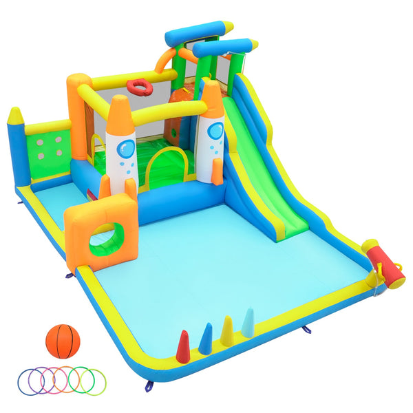 10-in-1 Inflatable Bounce House with Water Slide and Ball Pit, photo 2 of 8