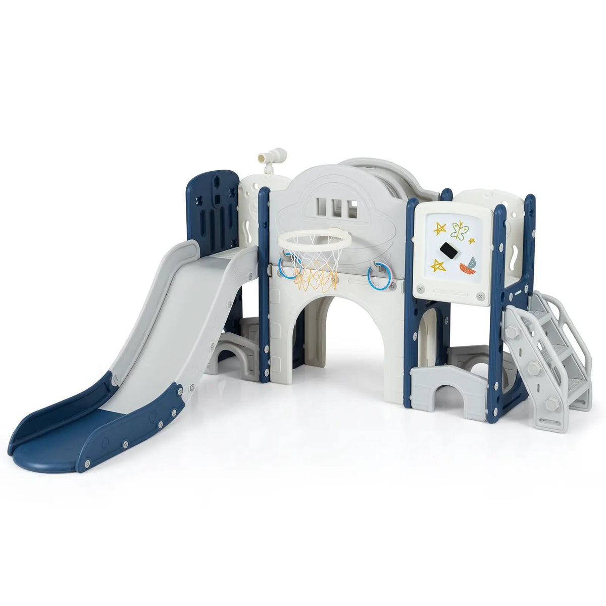 10 in 1 Toddler Slide Set Kids Slide and Climber Playset Indoor Playground by DirectDeals