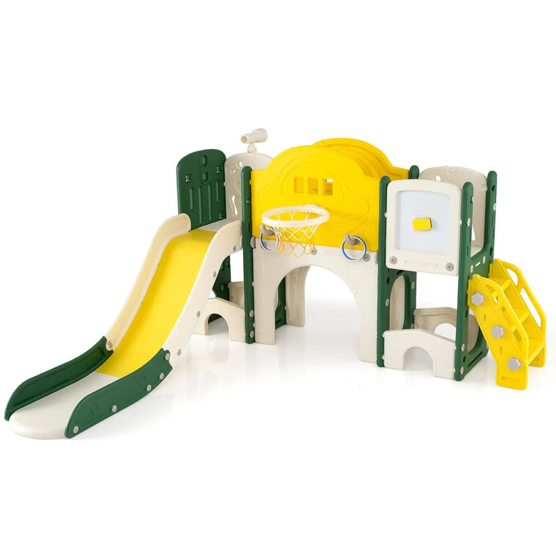 10 in 1 Toddler Slide Set Kids Slide and Climber Playset Indoor Playground by DirectDeals