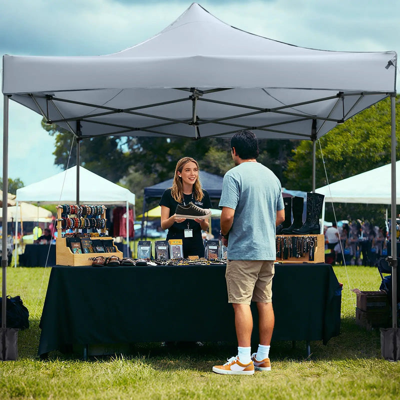 10 x 10 FT Outdoor Pop up Canopy Tent Easy Setup Gazebo Shelter with Wheeled Bag by DirectDeals