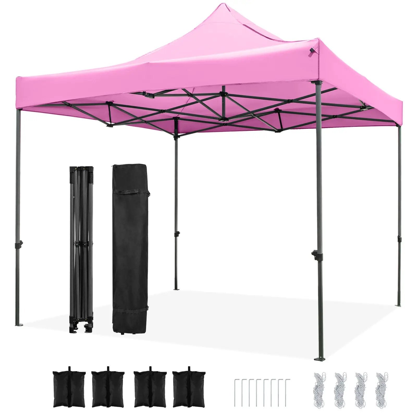 10 x 10 FT Outdoor Pop up Canopy Tent Easy Setup Gazebo Shelter with Wheeled Bag by DirectDeals