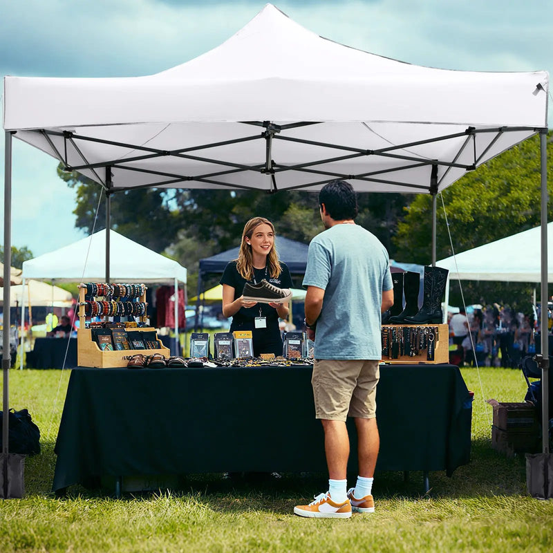 10 x 10 FT Outdoor Pop up Canopy Tent Easy Setup Gazebo Shelter with Wheeled Bag by DirectDeals