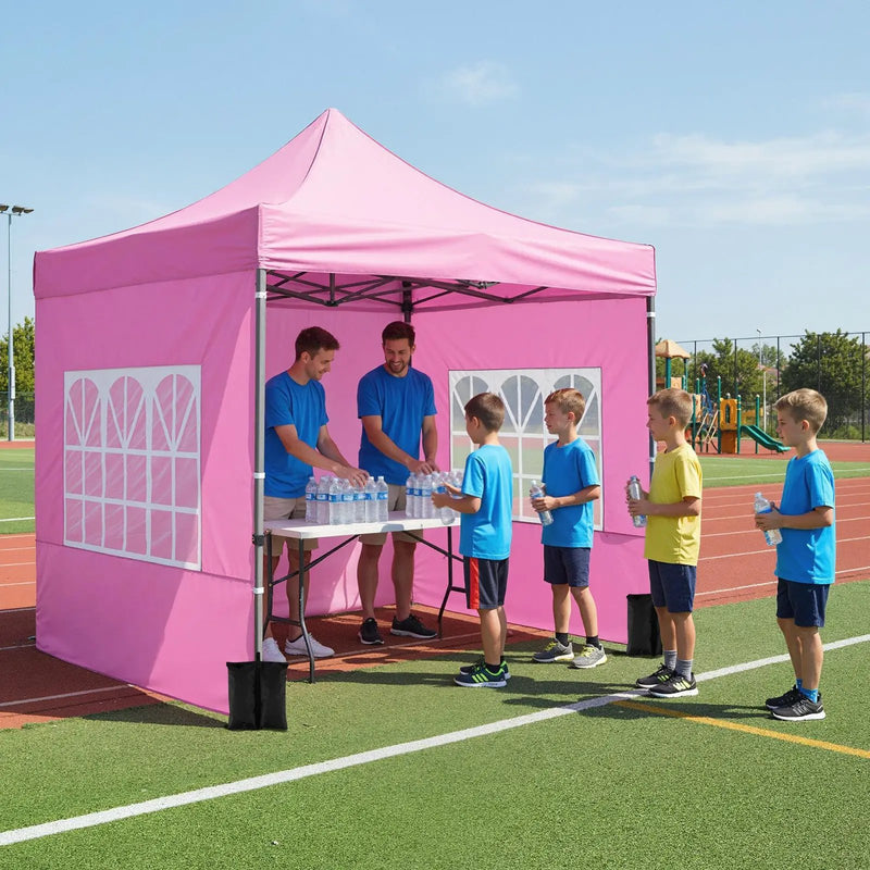 10 x 10 FT Pop up Canopy Tent with Sidewalls and Awning for Party Picnic Event by DirectDeals