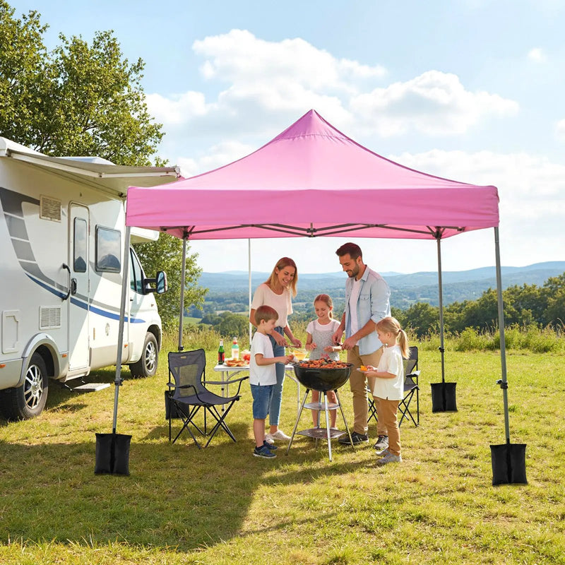 10 x 10 FT Pop up Canopy Tent with Sidewalls and Awning for Party Picnic Event by DirectDeals