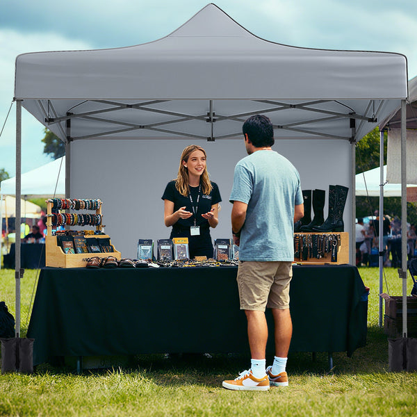 10 x 10 FT Pop up Canopy Tent with 4 Removable Sidewalls and Wheeled Bag, photo 2 of 10