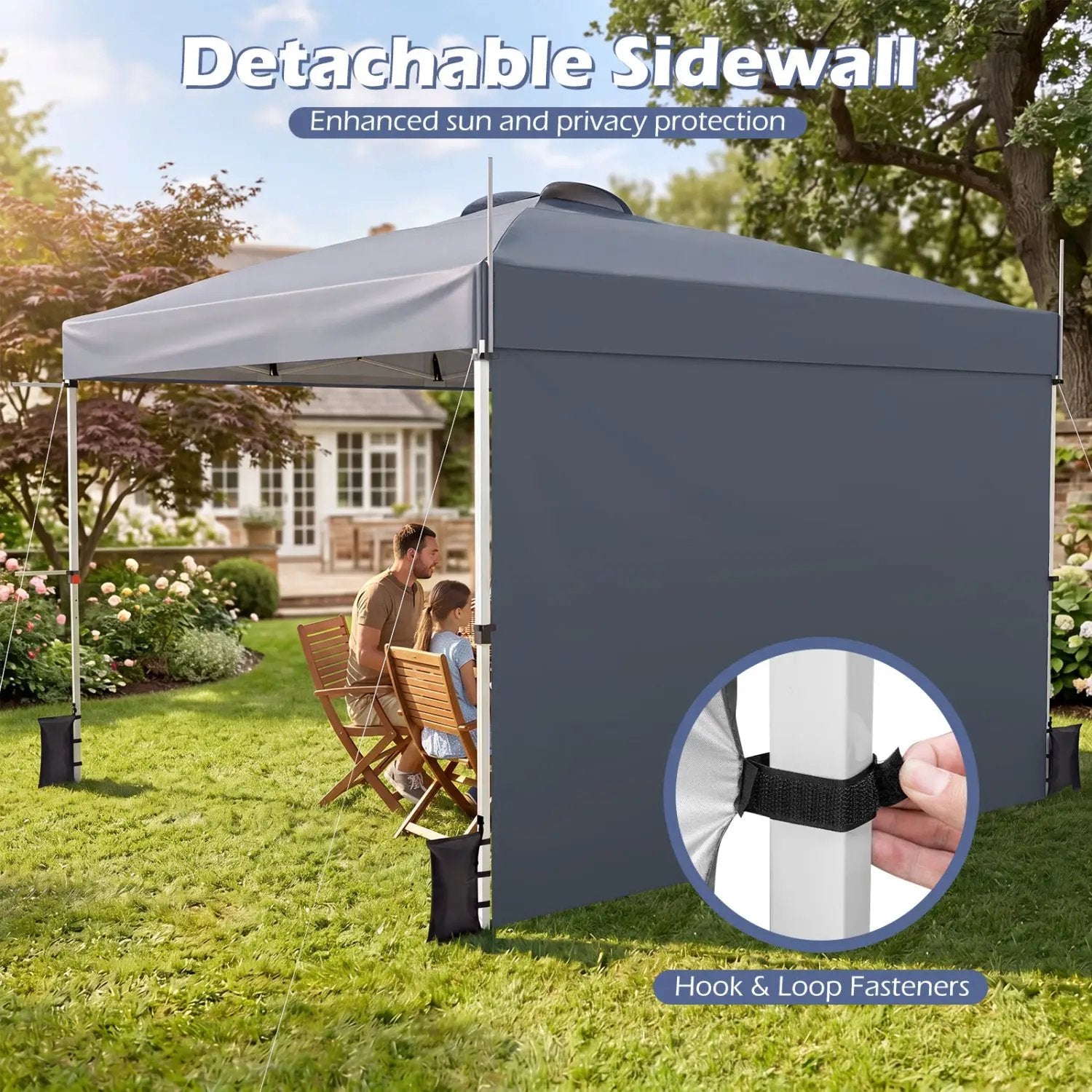 10x10 Pop-Up Canopy Tent with Roller Bag and Adjustable Height by DirectDeals